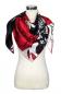 Preview: Foulard Shawl Silk Satin 110X110 White Black Red